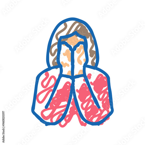 sam woman mood icon doodle illustration
