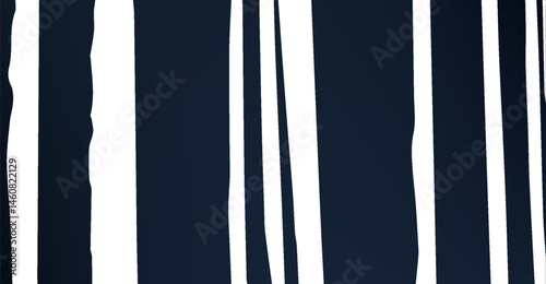 Abstract Dark Blue and White Vertical Stripes Background: Seamless Rhythmic Pattern for Modern Design Projects, Textured Illustration for Digital and Print Media