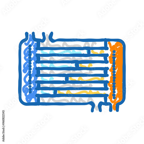 heat exchange apparatus engineer icon doodle illustration