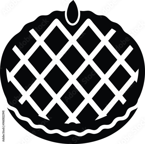 apple pie icon vector illustration