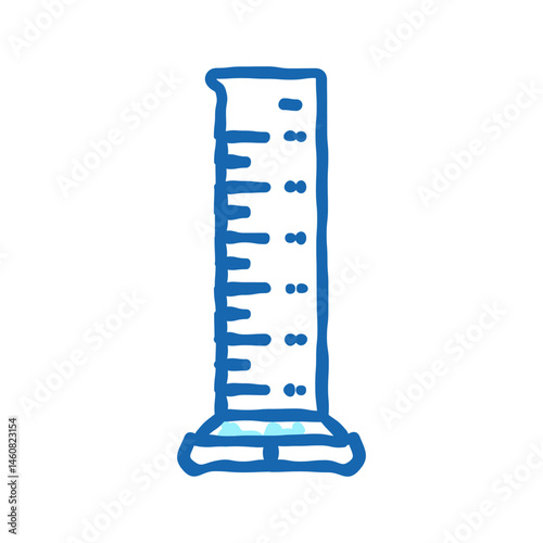 graduated cylinder engineer icon doodle illustration