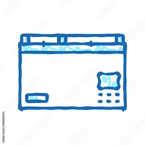 portable fridge glamping icon doodle illustration