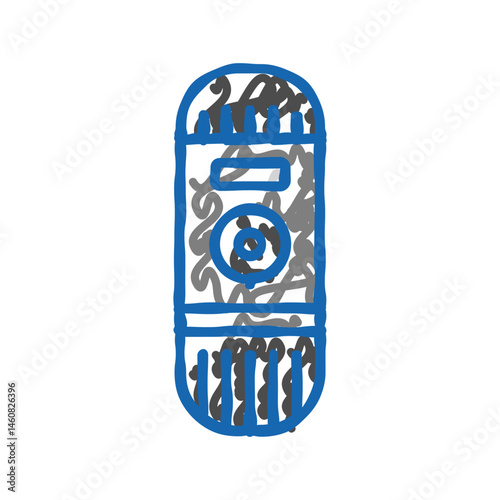 portable espresso maker glamping icon doodle illustration