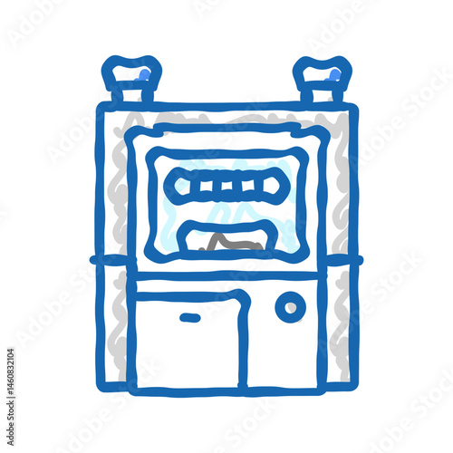 meter gas service icon doodle illustration