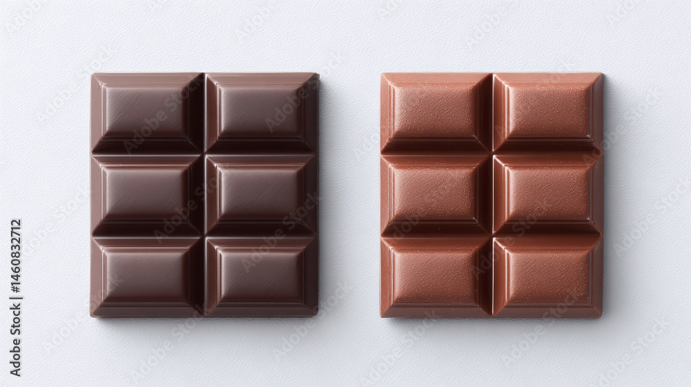 Fototapeta premium Dark and Milk Chocolate Bars
