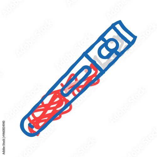 nail clippers hygiene icon doodle illustration