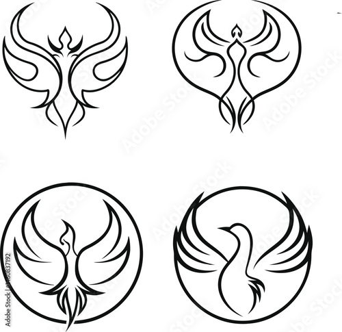  Set  of Eight black silhouette Sword Vector  icons Set with unique fantasy and medieval designs, perfect for games, logos, apps, or themed graphic projects.