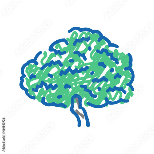 fig tree jungle amazon icon doodle illustration