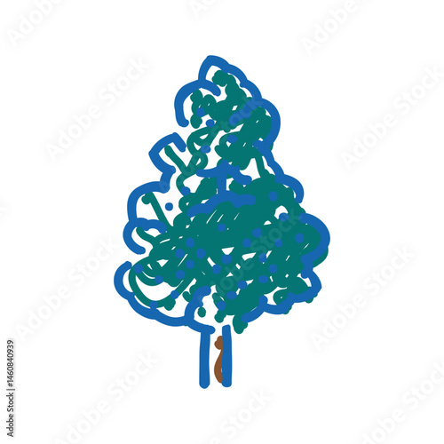 ginkgo biloba jungle amazon icon doodle illustration