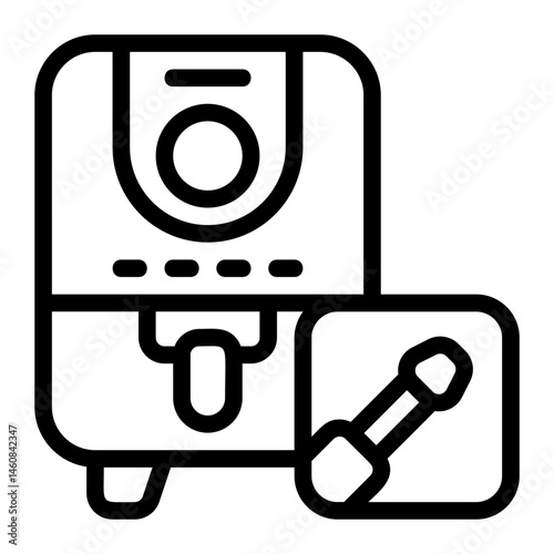Air fryer Line Icon