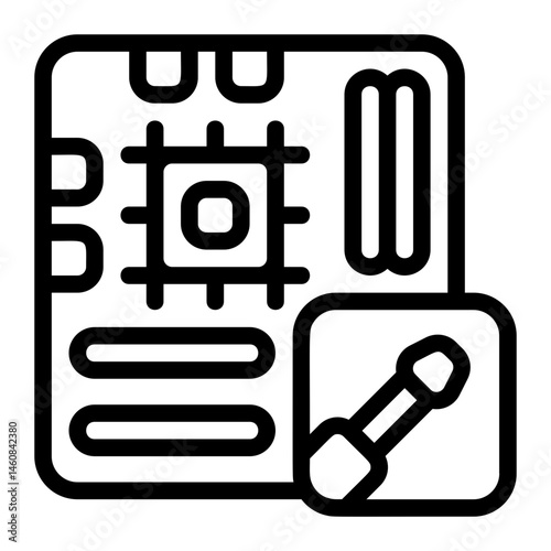 Circuit board Line Icon