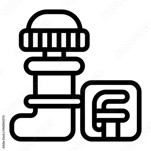 Pipe wrench Line Icon