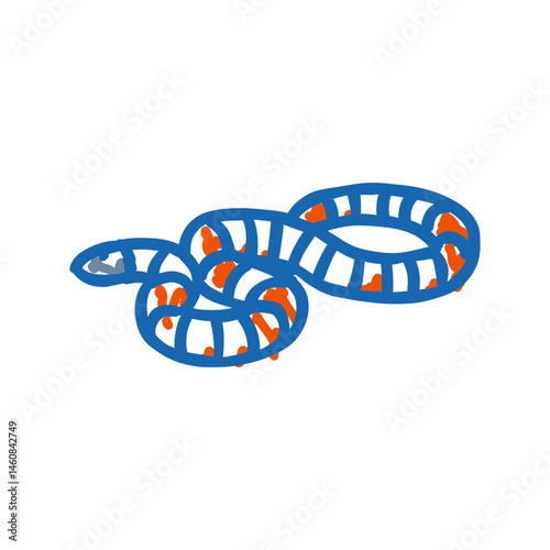 mountain kingsnake snake icon doodle illustration