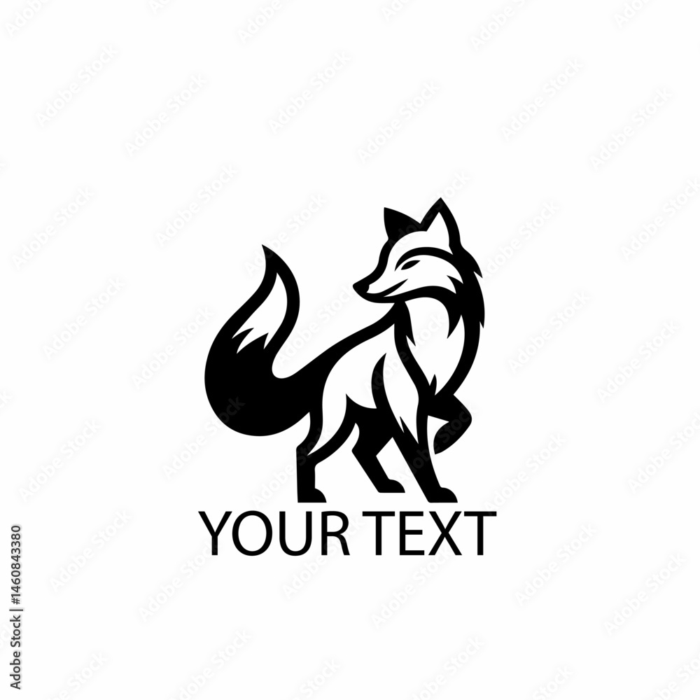 Full Body Fox Logo – Monochrome Wild Animal Mascot Illustration on Isolated White Background
Full Body Fox Logo – Monochrome Wild Animal Mascot Illustration on Isolated White Background