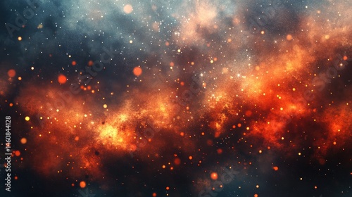 Fiery Cosmic Nebula