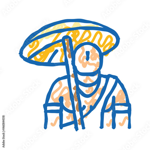 vamana god indian icon doodle illustration