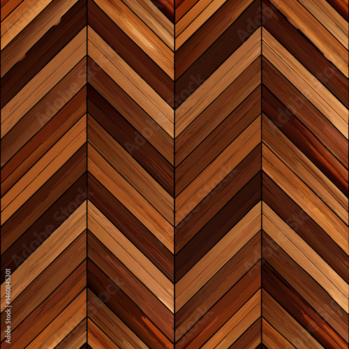 Classic Herringbone seamless vector pattern in Warm Wooden Texture  