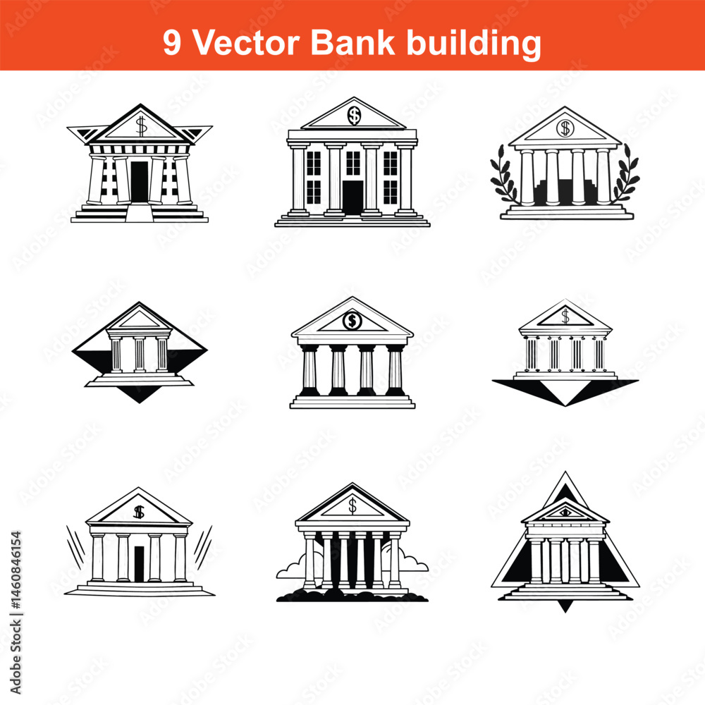 Simple icon of a greek temple facade with columns supporting a triangular roof,Justice building icon. Outline justice building vector