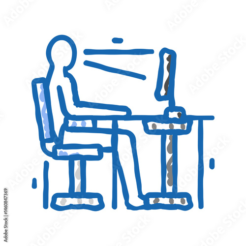 ergonomics principles mechanical engineer icon doodle illustration