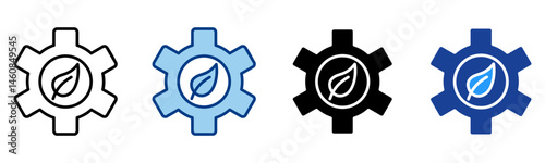 Green Technology Icon Multiple Style Vector Collection 