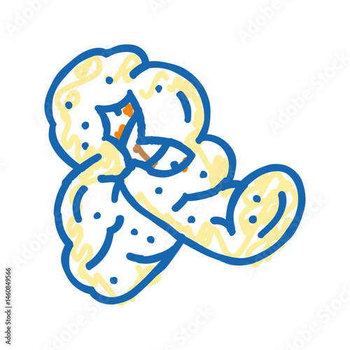 popcorn white pop icon doodle illustration