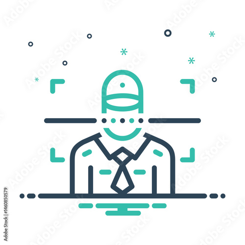 Mix icon for face recognition