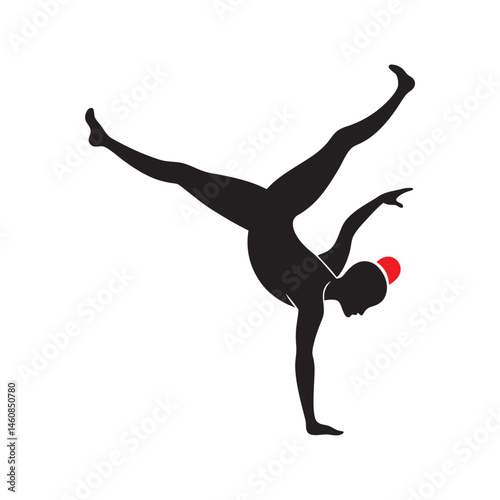 Gymnast Acrobat Silhouettes C...