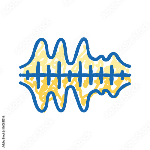 sound waves audiologist doctor icon doodle illustration