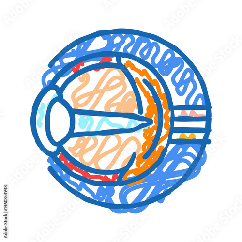 changes vision disease symptom icon doodle illustration