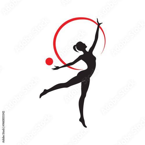 Vector Silhouette of Gymnast ...