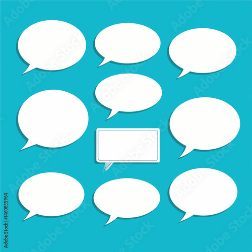 Speech bubble background featuring communication concept and conversation message for social media marketing and digital communication design element