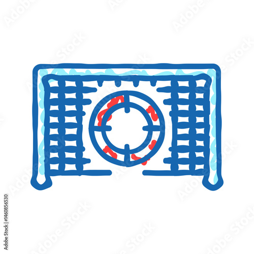 goal post succes challenge icon doodle illustration