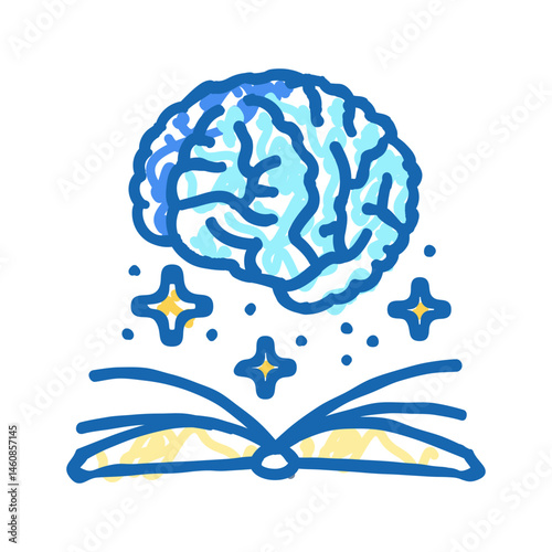 knowledge book succes challenge icon doodle illustration