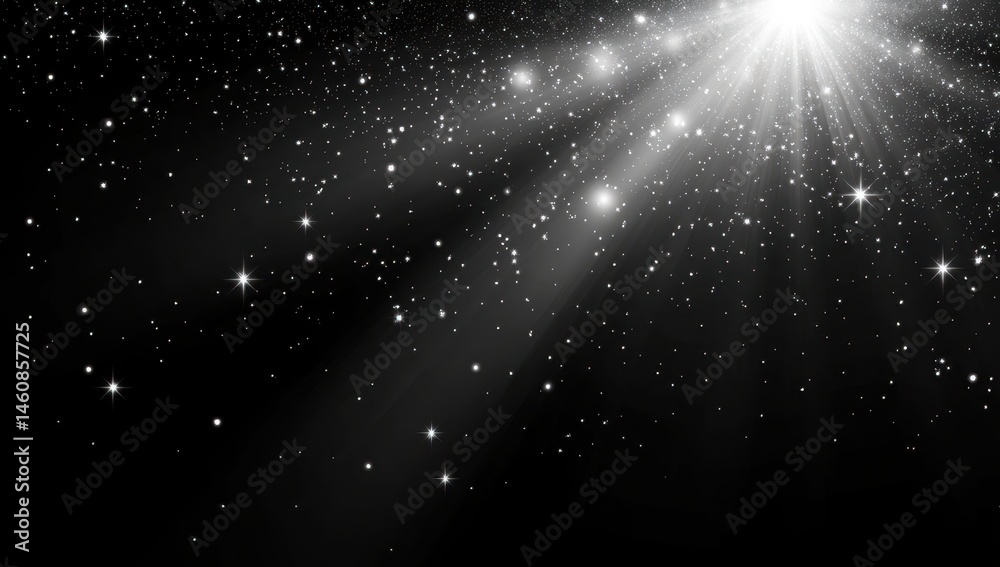 Obraz premium Starry night radiant light