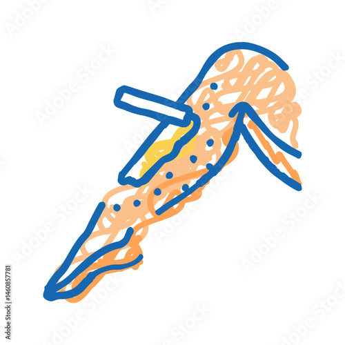 leg hair removal female icon doodle illustration