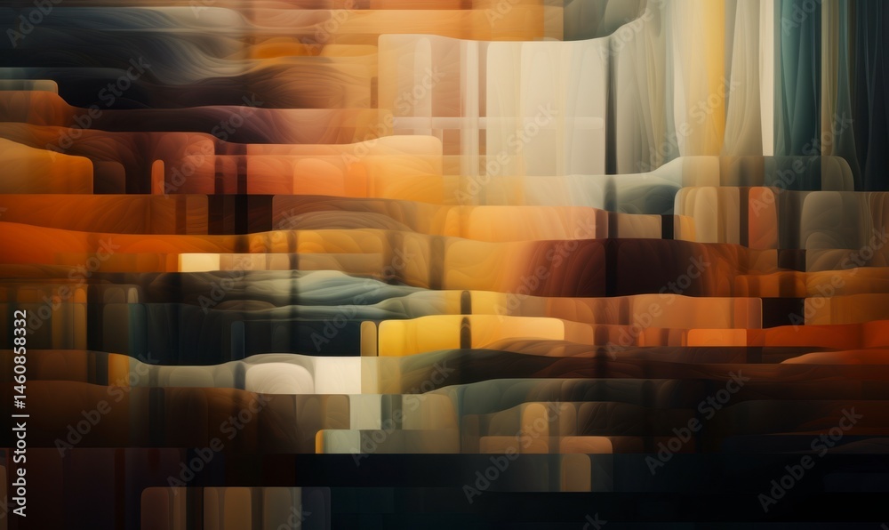 Fototapeta premium Abstract Colorful Waves in Smooth Blurred Motion Texture Design