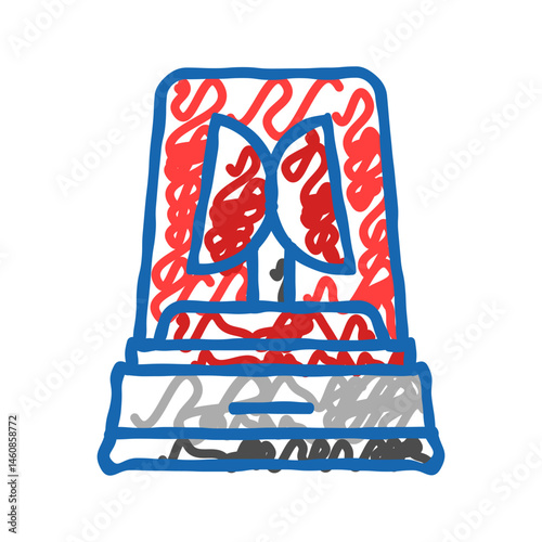 ambulance siren icon doodle illustration