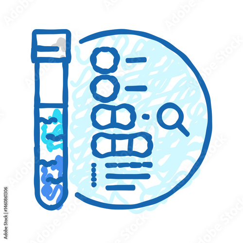 borehole logging hydrogeologist icon doodle illustration