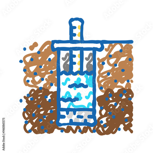 groundwater protection hydrogeologist icon doodle illustration