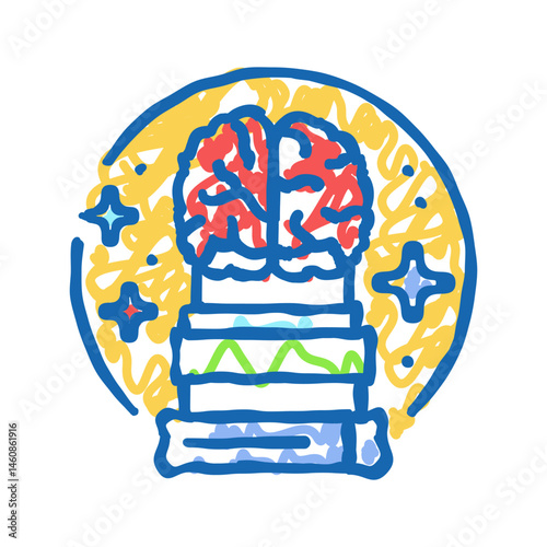 self improvement motivation icon doodle illustration