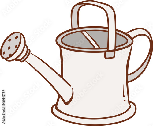 vector illustration of watering can