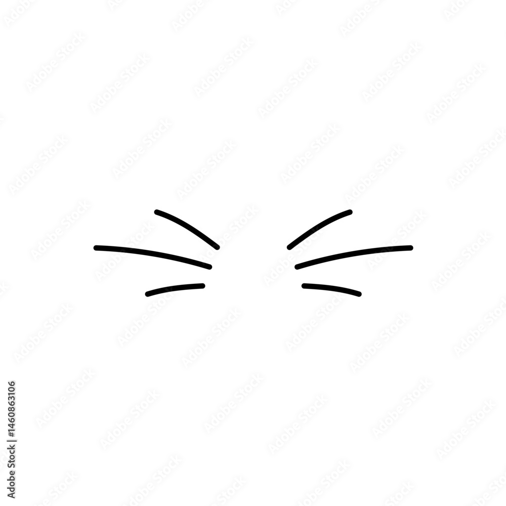 Doodle cute cat whiskers Doodle cute cat whiskers