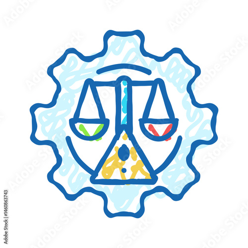 evaluation risk icon doodle illustration