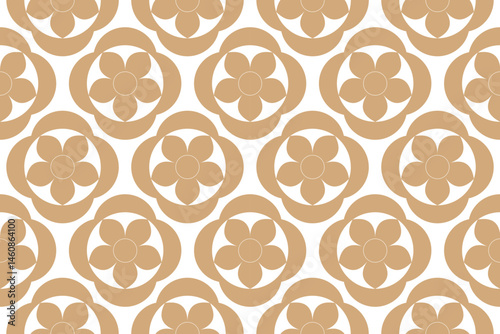 vector seamless pattern with flowers