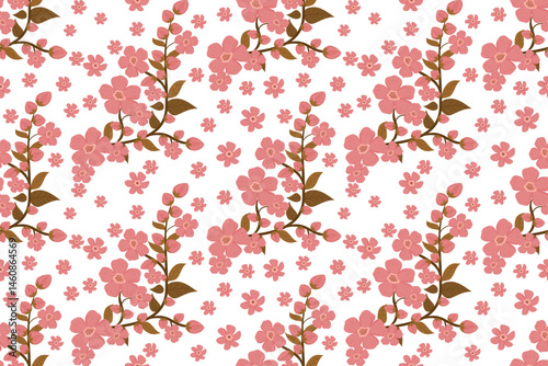 seamless pattern with cherry blossom