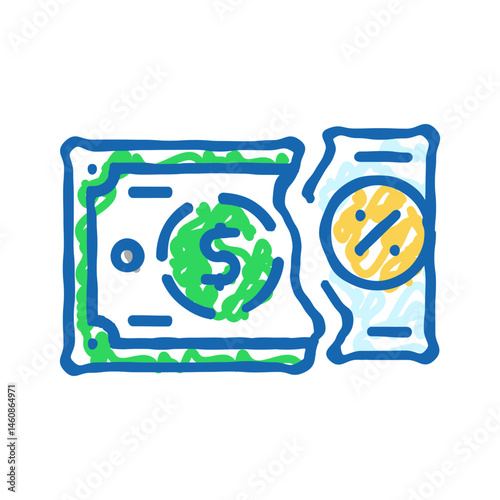 tax deductions icon doodle illustration
