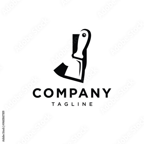 Letter J Putty Knife Icon Logo Vector
