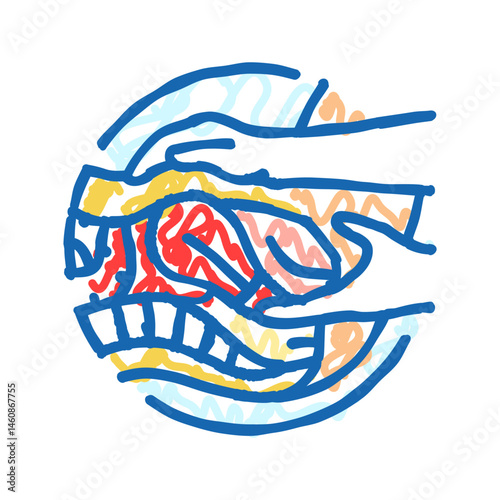 pelvic exam gynecologist icon doodle illustration