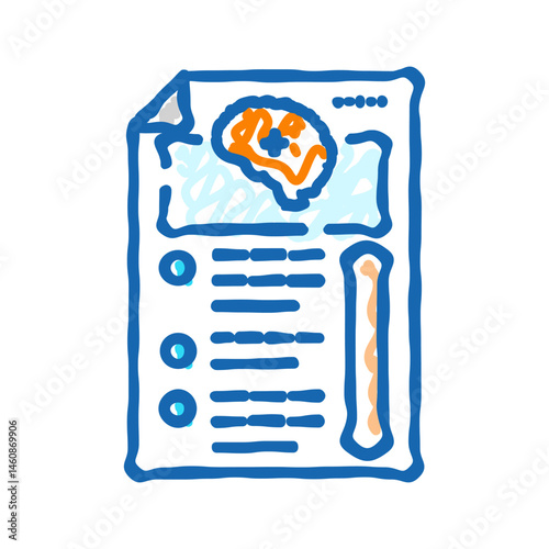 neurological tests icon doodle illustration