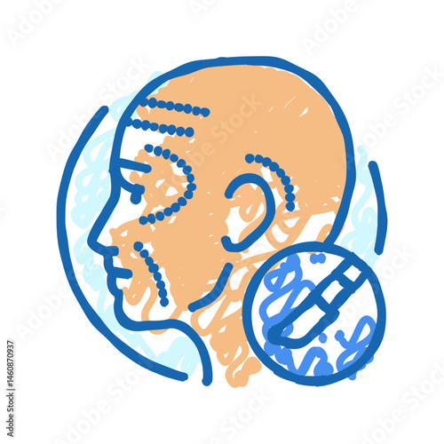 plastic surgery icon doodle illustration